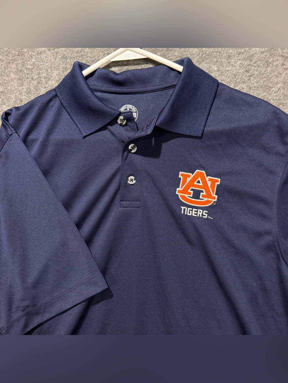 Auburn Tigers Polo Shirt Mens M 38/40 Navy Blue AU Rivalry Threads Performance